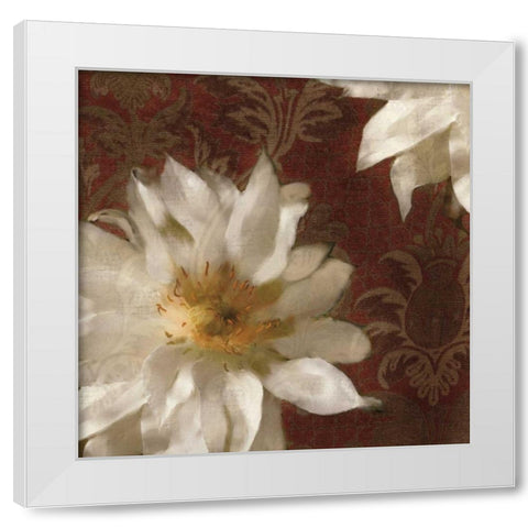 Royal Clematis I White Modern Wood Framed Art Print by Pahl, Janel