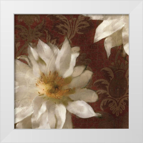 Royal Clematis I White Modern Wood Framed Art Print by Pahl, Janel