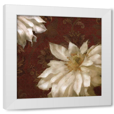 Royal Clematis II White Modern Wood Framed Art Print by Pahl, Janel