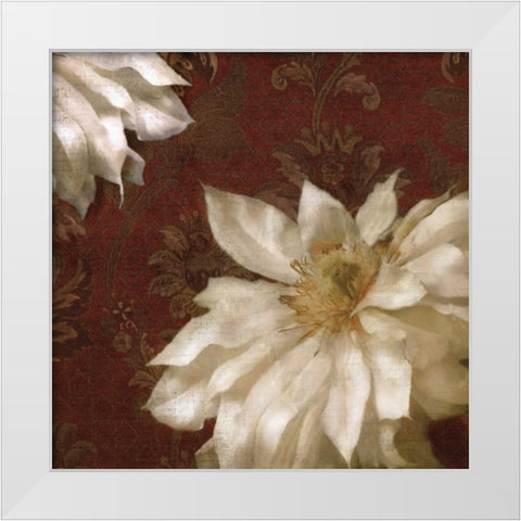 Royal Clematis II White Modern Wood Framed Art Print by Pahl, Janel