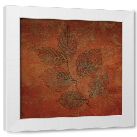 Leaves of Autumn White Modern Wood Framed Art Print by Pahl, Janel