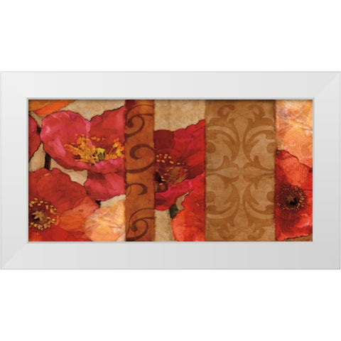 Poppy Patterns White Modern Wood Framed Art Print by Pahl, Janel