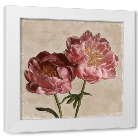 Peony II White Modern Wood Framed Art Print by Pahl, Janel