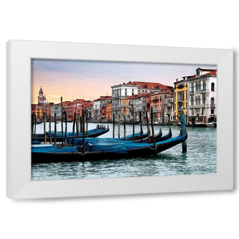 Dawn in Venice White Modern Wood Framed Art Print by Pahl, Janel