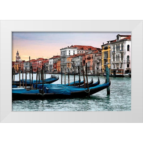 Dawn in Venice White Modern Wood Framed Art Print by Pahl, Janel