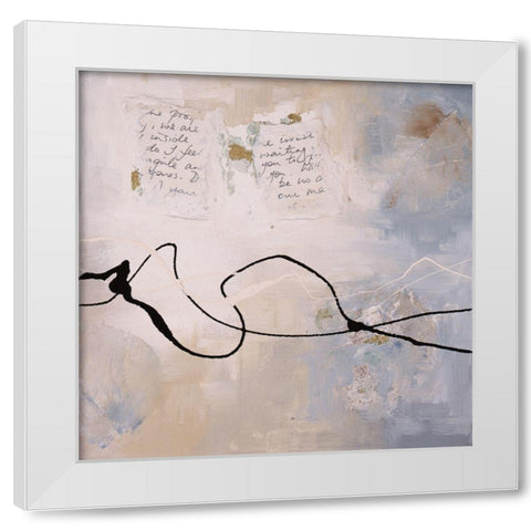 Fragile Lines III White Modern Wood Framed Art Print by Maitland, Laurie