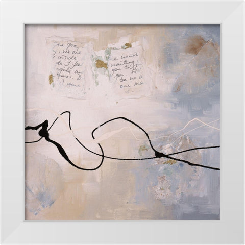 Fragile Lines III White Modern Wood Framed Art Print by Maitland, Laurie