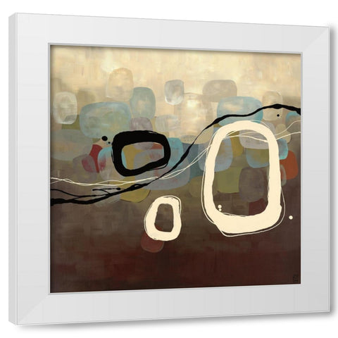 Retro Olive White Modern Wood Framed Art Print by Maitland, Laurie