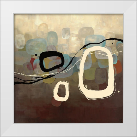 Retro Olive White Modern Wood Framed Art Print by Maitland, Laurie