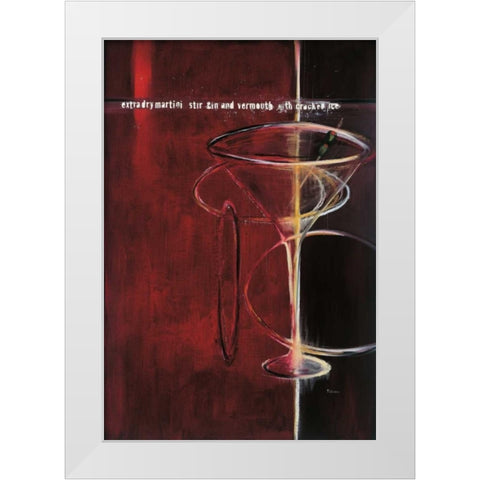 Dry Martini White Modern Wood Framed Art Print by Pulliam, Mark