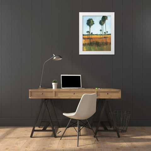 Tall Palms I White Modern Wood Framed Art Print by Pulliam, Mark