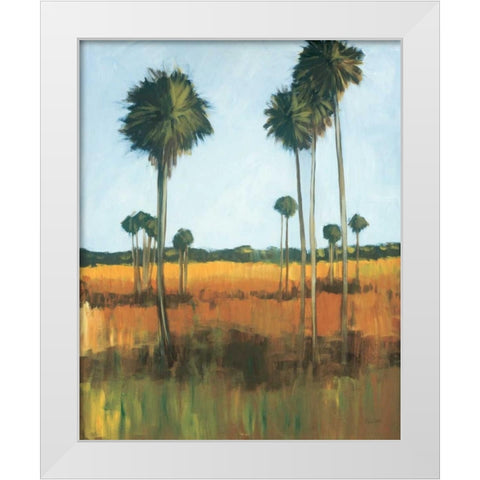 Tall Palms I White Modern Wood Framed Art Print by Pulliam, Mark