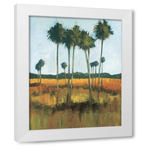 Tall Palms II White Modern Wood Framed Art Print by Pulliam, Mark