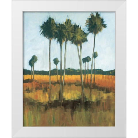 Tall Palms II White Modern Wood Framed Art Print by Pulliam, Mark