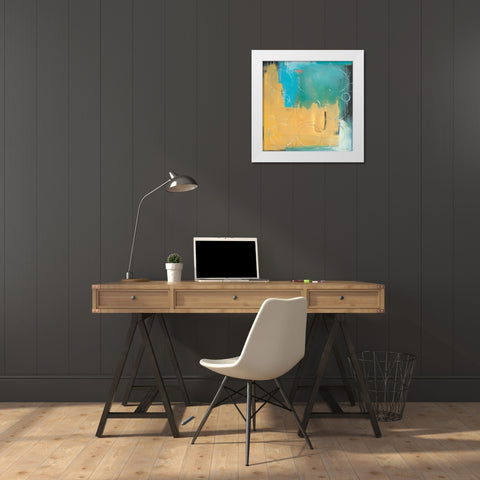 Loops I White Modern Wood Framed Art Print by Pulliam, Mark