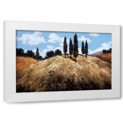 Sentinels White Modern Wood Framed Art Print by Pryce, Martin