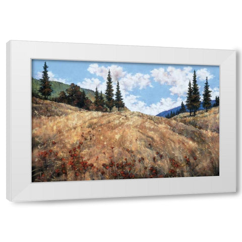 Beyond the Hill White Modern Wood Framed Art Print by Pryce, Martin
