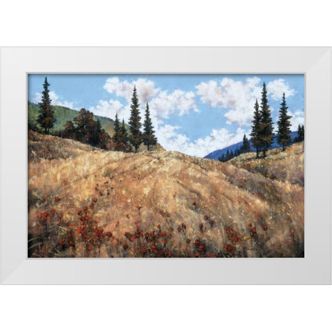 Beyond the Hill White Modern Wood Framed Art Print by Pryce, Martin