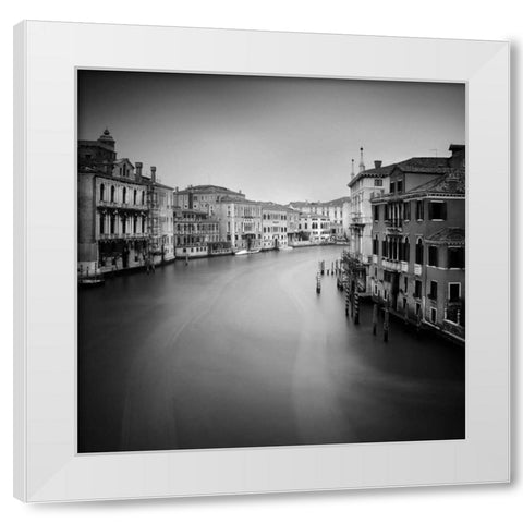 Canal Grande II White Modern Wood Framed Art Print by Papiorek, Nina