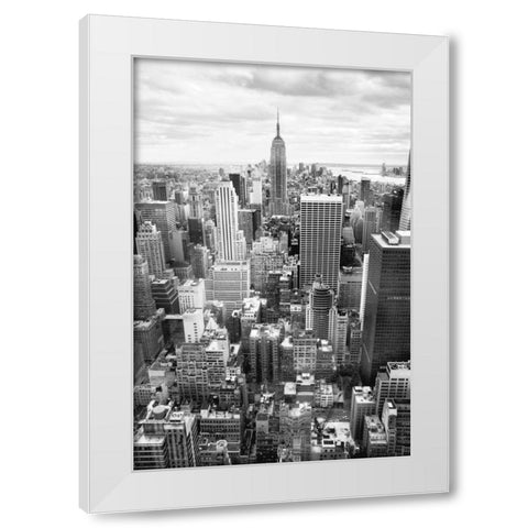 NYC Downtown White Modern Wood Framed Art Print by Papiorek, Nina