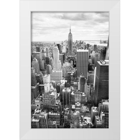 NYC Downtown White Modern Wood Framed Art Print by Papiorek, Nina