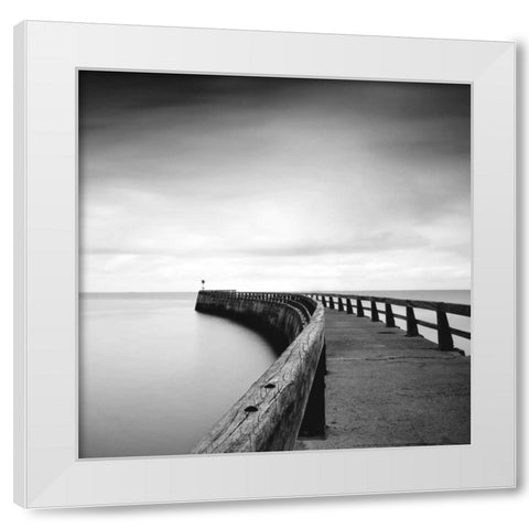 Into the Mist White Modern Wood Framed Art Print by Papiorek, Nina