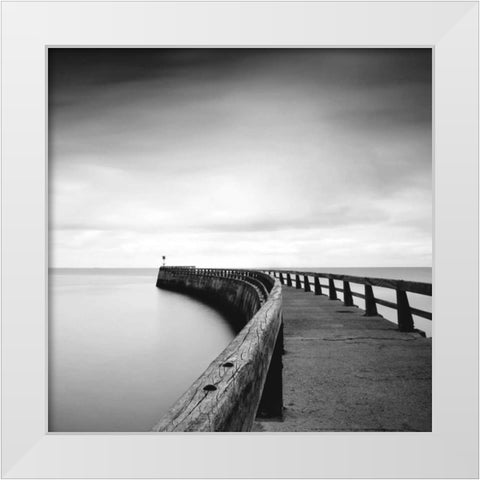 Into the Mist White Modern Wood Framed Art Print by Papiorek, Nina