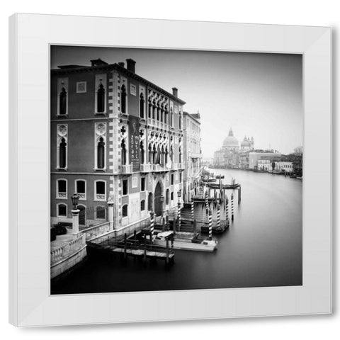 Canal Grande I White Modern Wood Framed Art Print by Papiorek, Nina