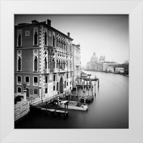 Canal Grande I White Modern Wood Framed Art Print by Papiorek, Nina