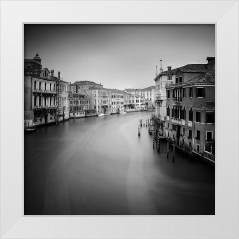 Canal Grande II White Modern Wood Framed Art Print by Papiorek, Nina