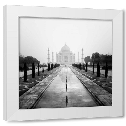 Taj Mahal - A Tribute to Beauty White Modern Wood Framed Art Print by Papiorek, Nina