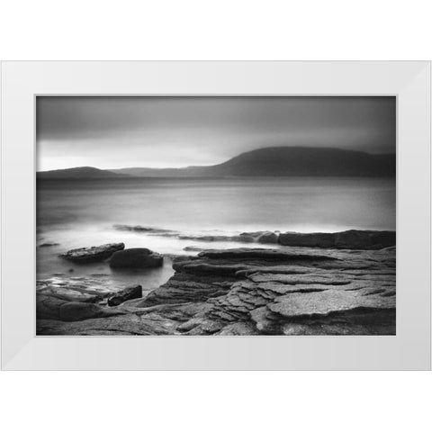 Gentle Shore White Modern Wood Framed Art Print by Papiorek, Nina