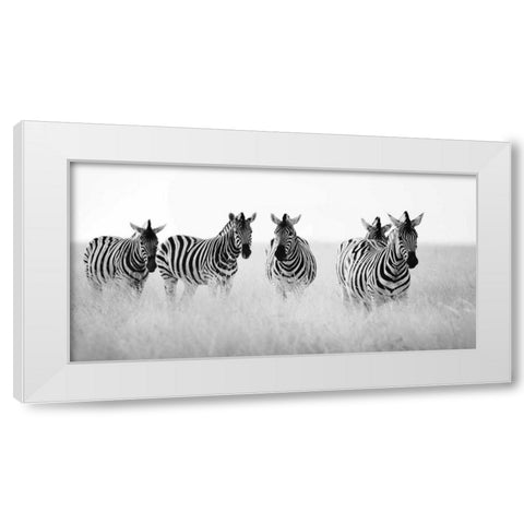 Meeting Place White Modern Wood Framed Art Print by Papiorek, Nina