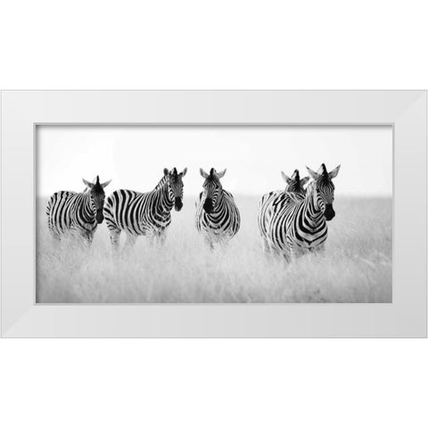 Meeting Place White Modern Wood Framed Art Print by Papiorek, Nina