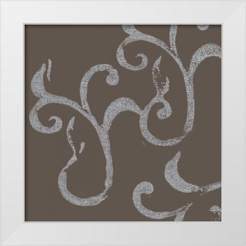 In Motion III White Modern Wood Framed Art Print by Barnes, Natasha