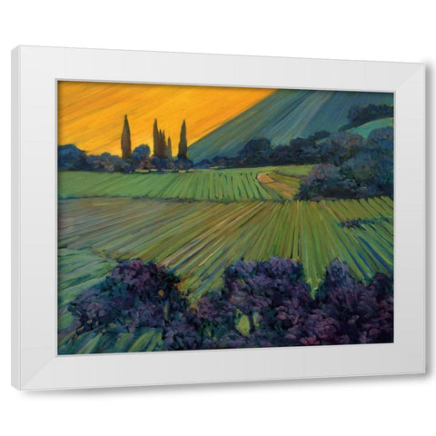 Champagne Vineyards White Modern Wood Framed Art Print by Craig, Philip
