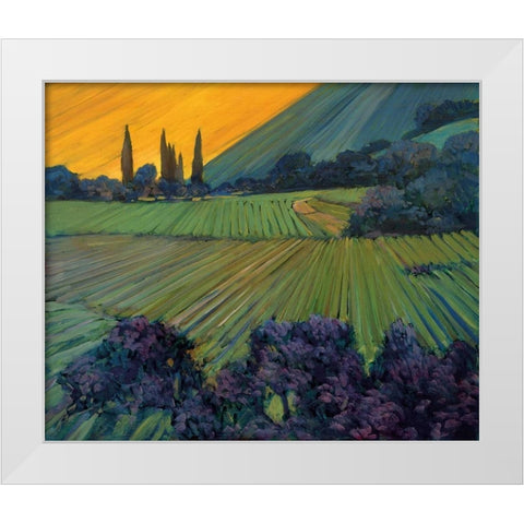 Champagne Vineyards White Modern Wood Framed Art Print by Craig, Philip