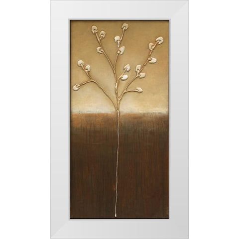 Pussy Willows II White Modern Wood Framed Art Print by Eve