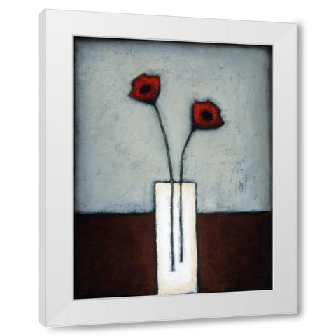 Fire and Ice I White Modern Wood Framed Art Print by Eve