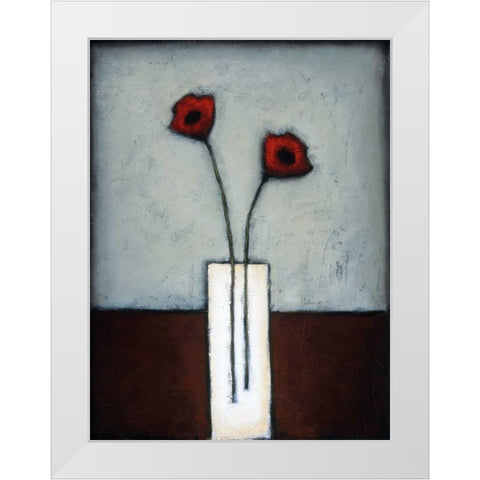 Fire and Ice I White Modern Wood Framed Art Print by Eve