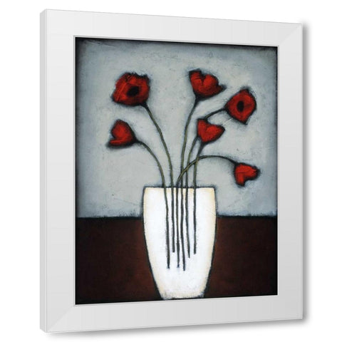 Fire and Ice II White Modern Wood Framed Art Print by Eve