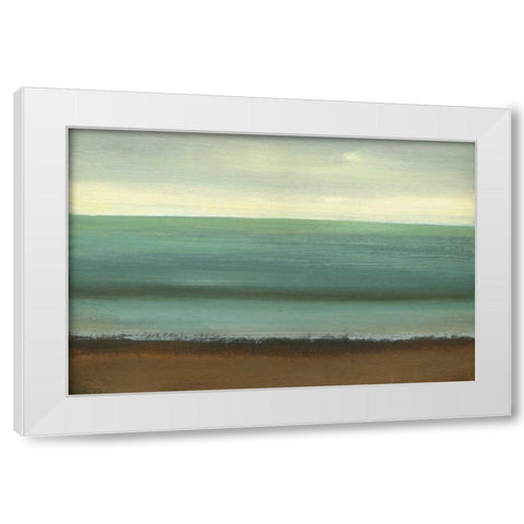 Calm Sea White Modern Wood Framed Art Print by Gold, Caroline