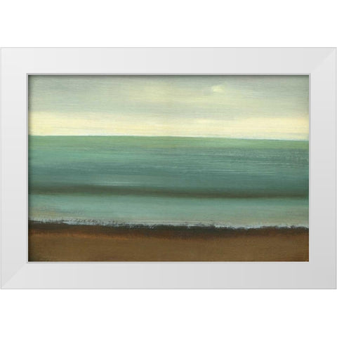 Calm Sea White Modern Wood Framed Art Print by Gold, Caroline