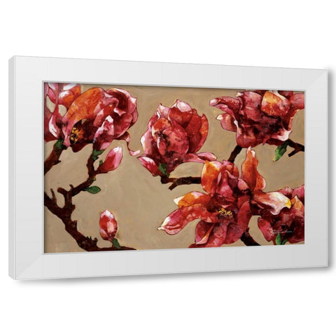 Elegant Magnolia White Modern Wood Framed Art Print by Kamikura, Joyce