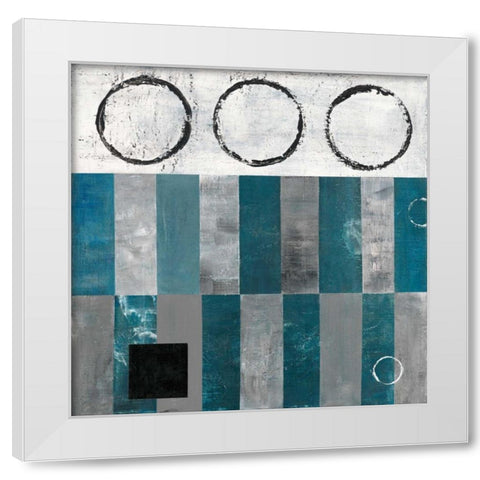Circle and Square Detail White Modern Wood Framed Art Print by Kaminsky, Earl