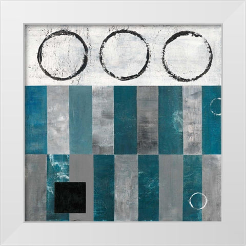 Circle and Square Detail White Modern Wood Framed Art Print by Kaminsky, Earl