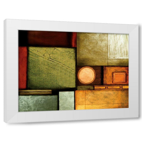 Rush Hour I White Modern Wood Framed Art Print by Leal, Fernando