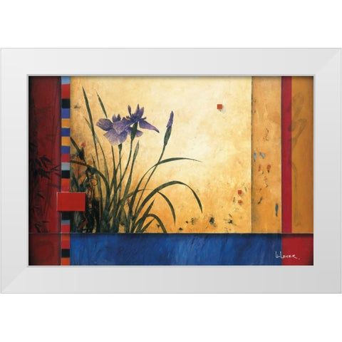 Summer Garden White Modern Wood Framed Art Print by Li-Leger, Don