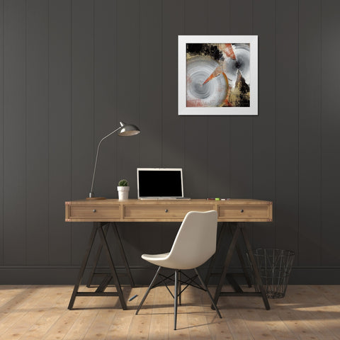 Circle Abstract I White Modern Wood Framed Art Print by Li-Leger, Noah