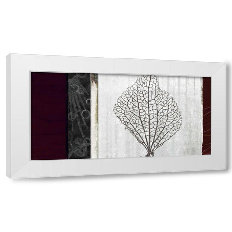 Coral I White Modern Wood Framed Art Print by Li-Leger, Noah
